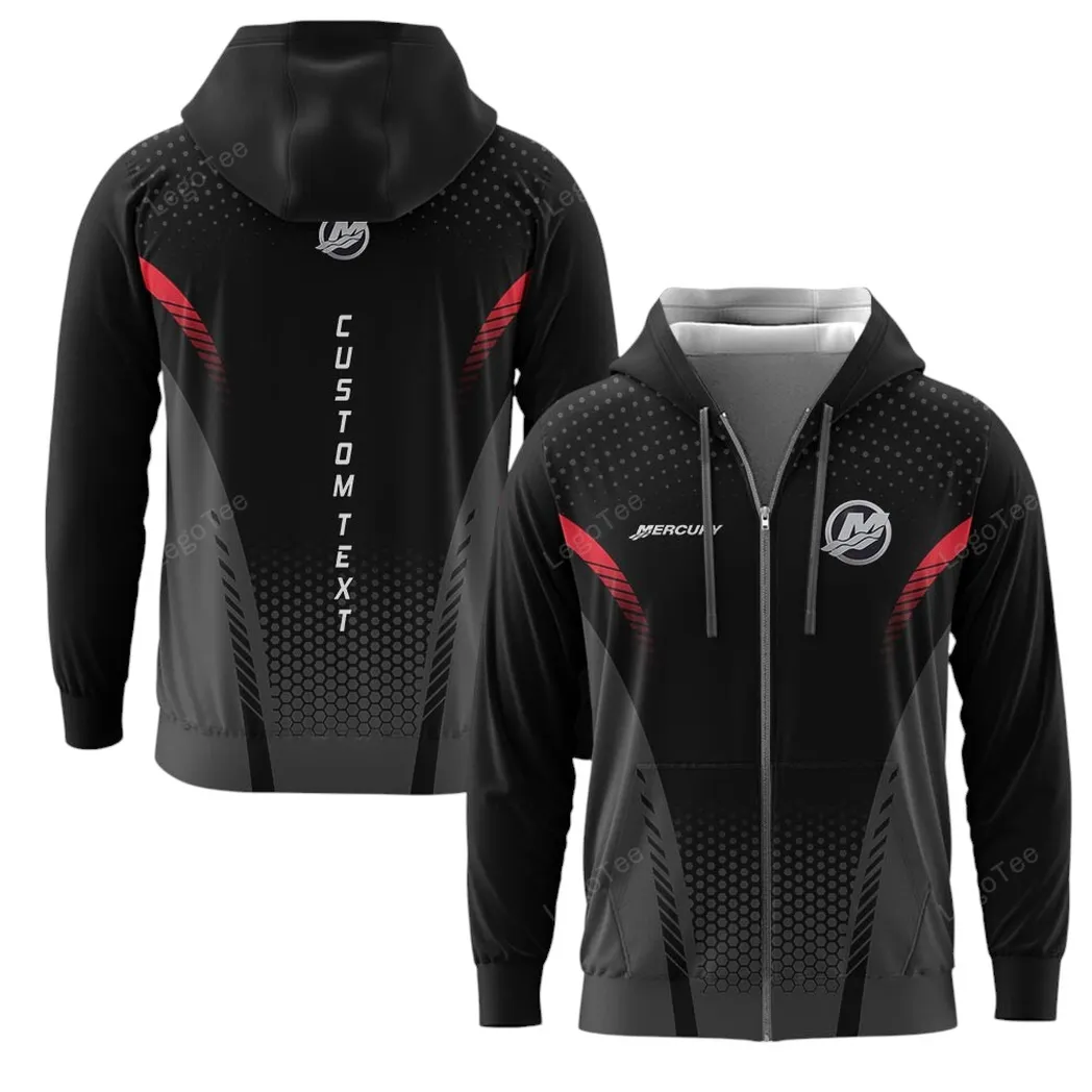 Mercury Marine Hoodie mit reißverschluss, Allover-Druck Hoodie Mercury Marine Fan CAR10803122549
