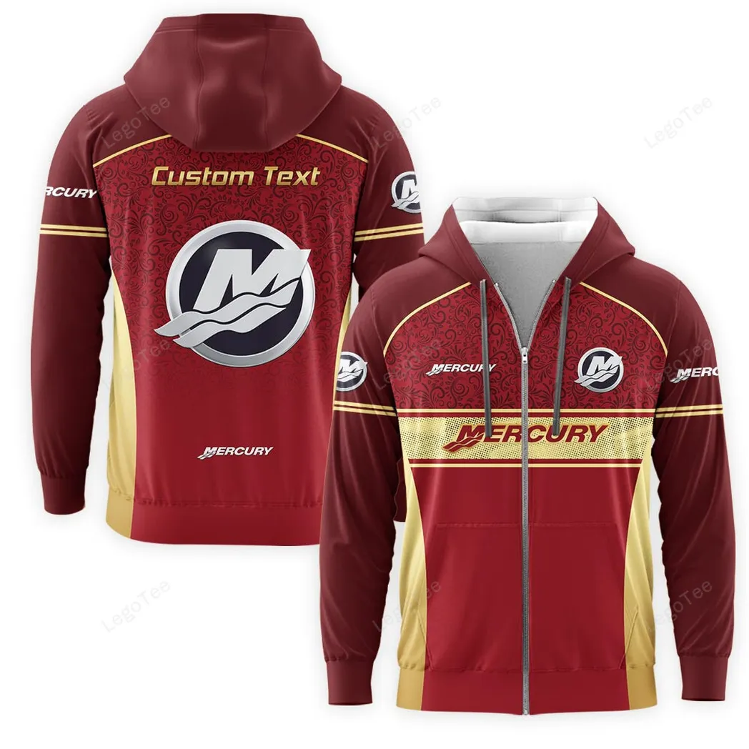 Mercury Marine Hoodie mit reißverschluss, Allover-Druck Hoodie Mercury Marine Fan CAR137021325925-6
