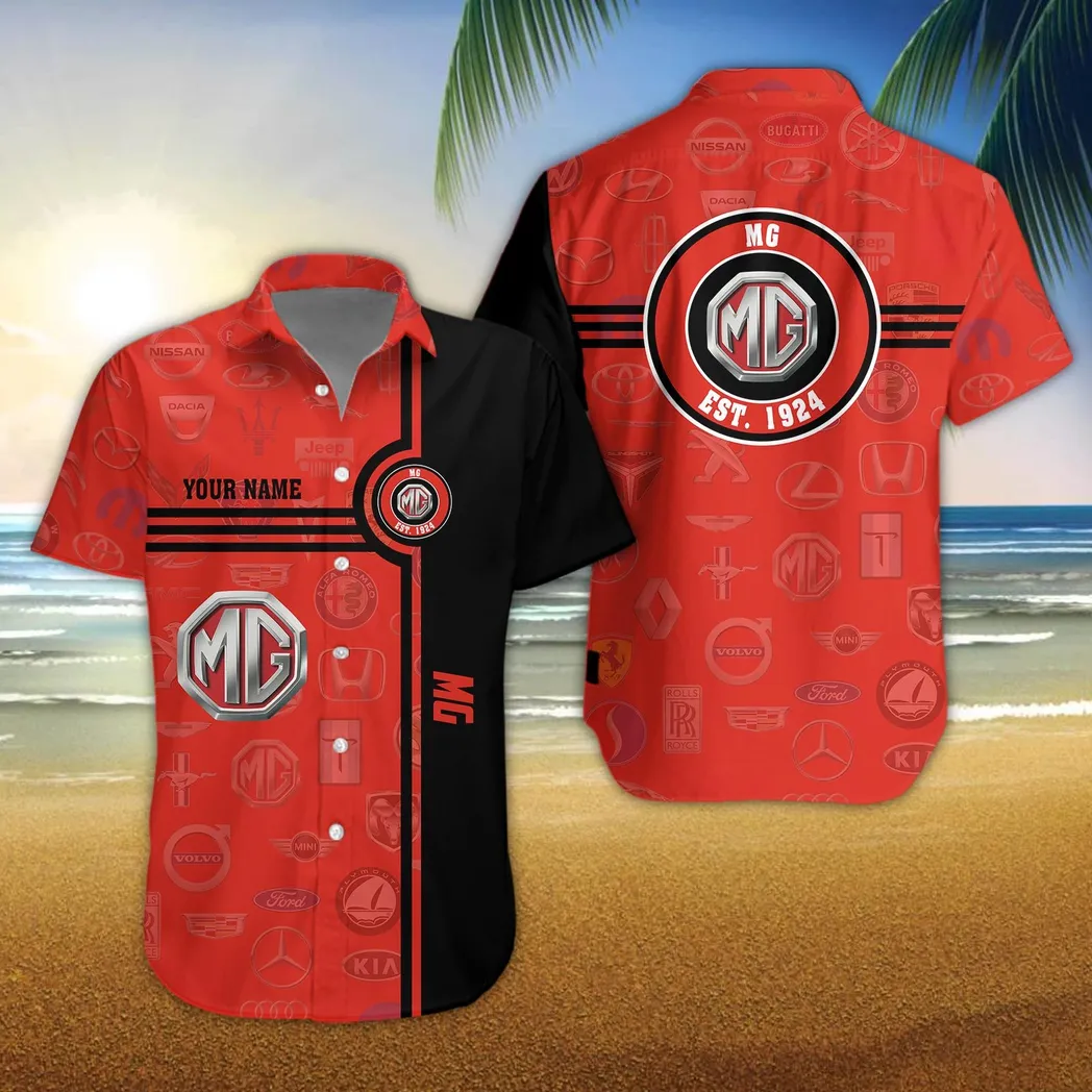 mg automobile hawaiihemd fr mnner all logo geschenk fr mg automobile fan car174022525002