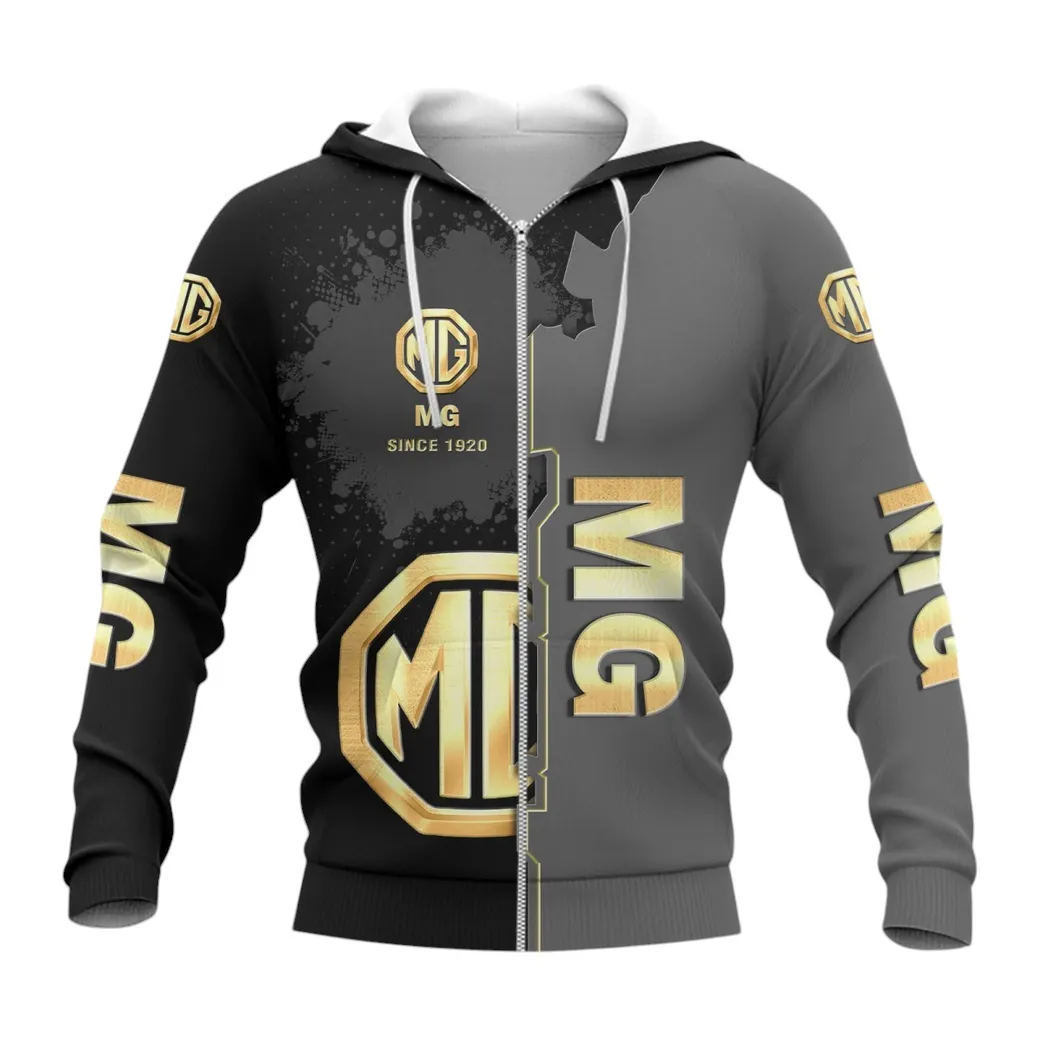 MG Car Hoodie mit reißverschluss, Allover-Druck Hoodie MG CAR Fan CAR44021725062-3