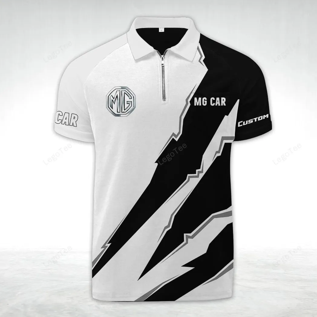 mg cars poloshirt mit reiverschluss geschenk fr mg cars fan car128021025037