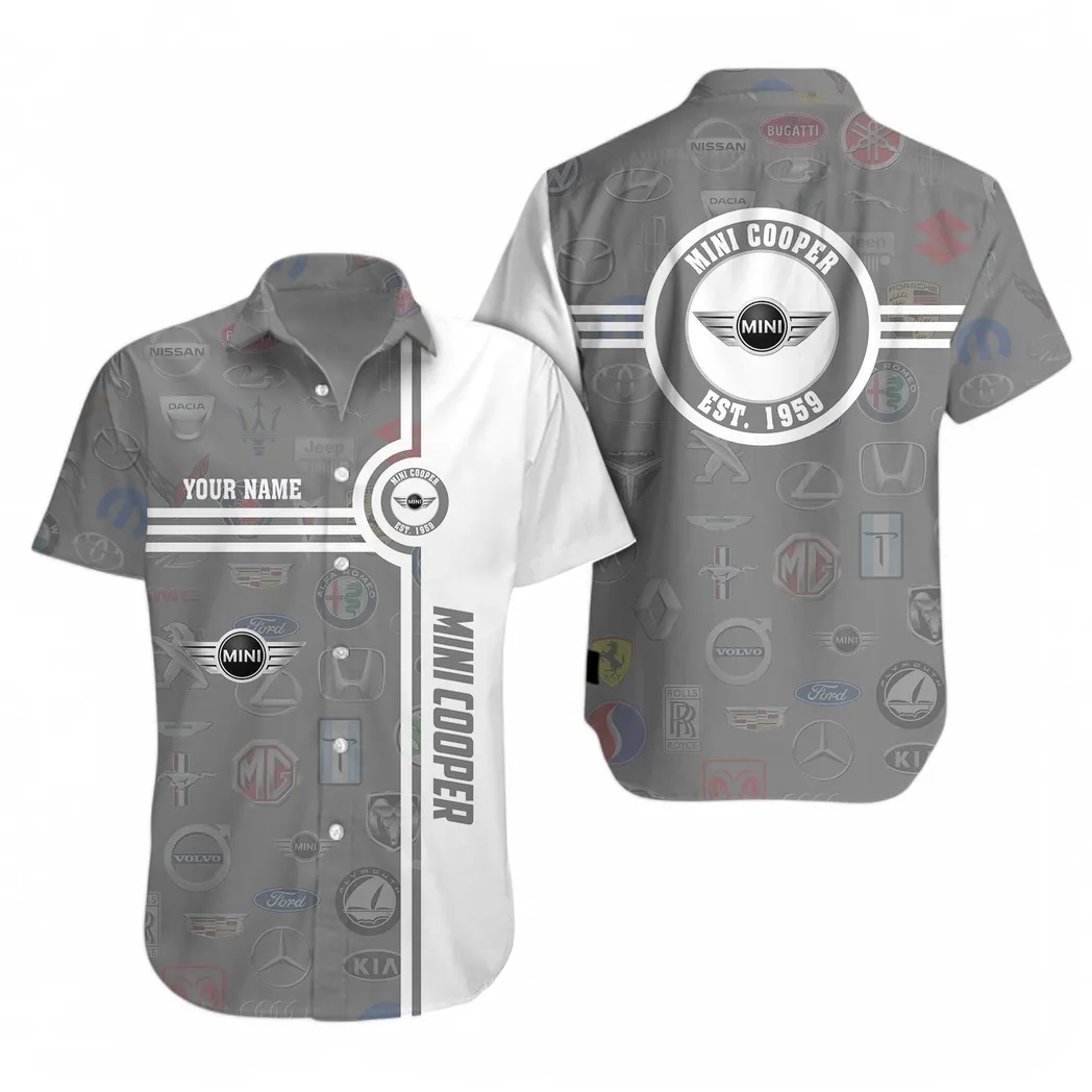 mini cooper hawaiihemd fr mnner all logo geschenk fr mini cooper fan car174022525055 ioggb