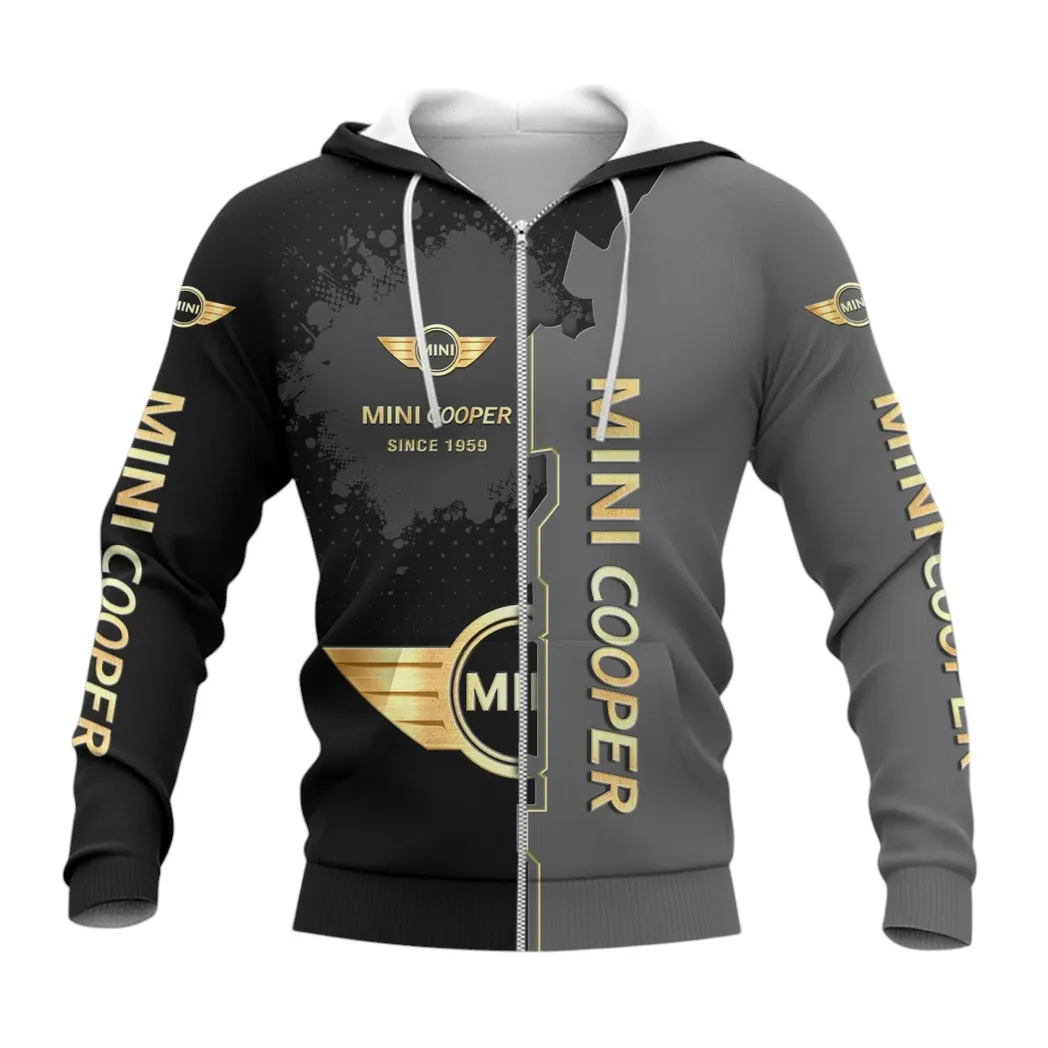 mini cooper hoodie mit reiverschluss allover druck hoodie mini cooper fan car44021725063 3