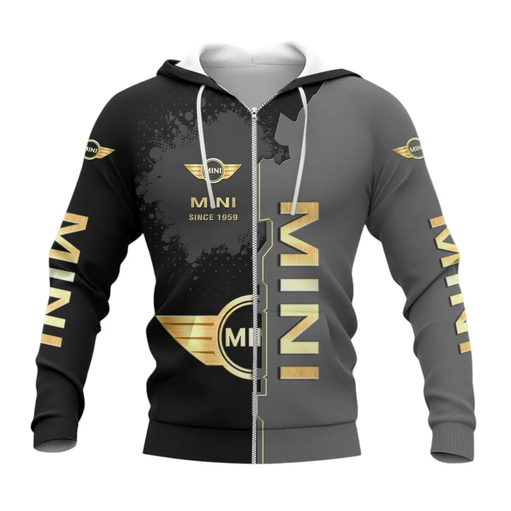 Mini Hoodie mit reißverschluss, Allover-Druck Hoodie Mini Fan CAR44021725064-3