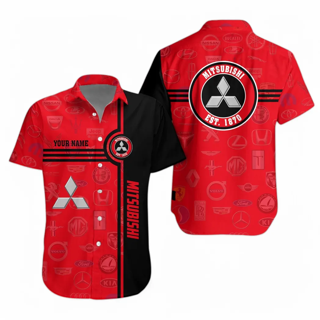 mitsubishi hawaiihemd fr mnner all logo geschenk fr mitsubishi fan car174022525050 l29nz