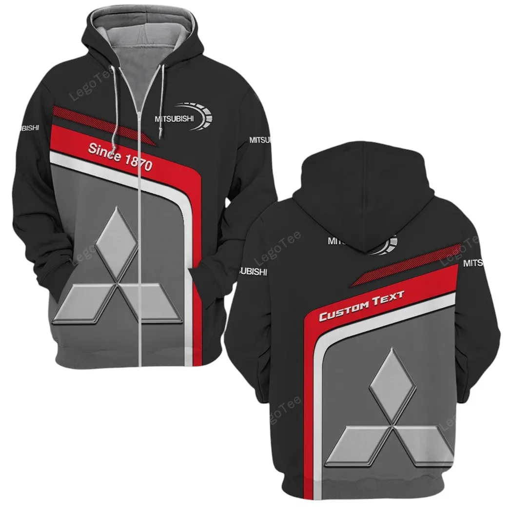 Mitsubishi Hoodie mit reißverschluss, Allover-Druck Hoodie Mitsubishi Fan CAR11103032553
