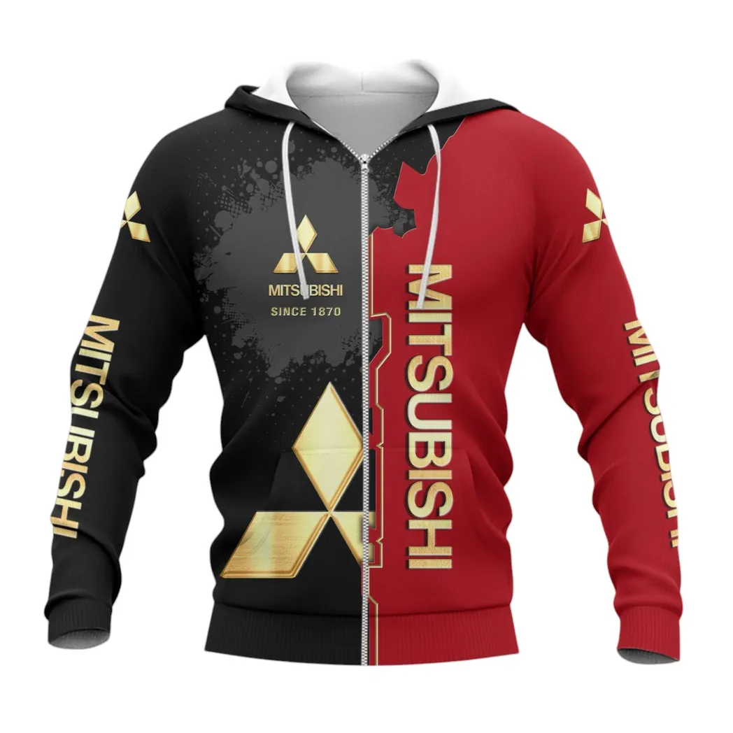 Mitsubishi Hoodie mit reißverschluss, Allover-Druck Hoodie Mitsubishi Fan CAR44021725065-3