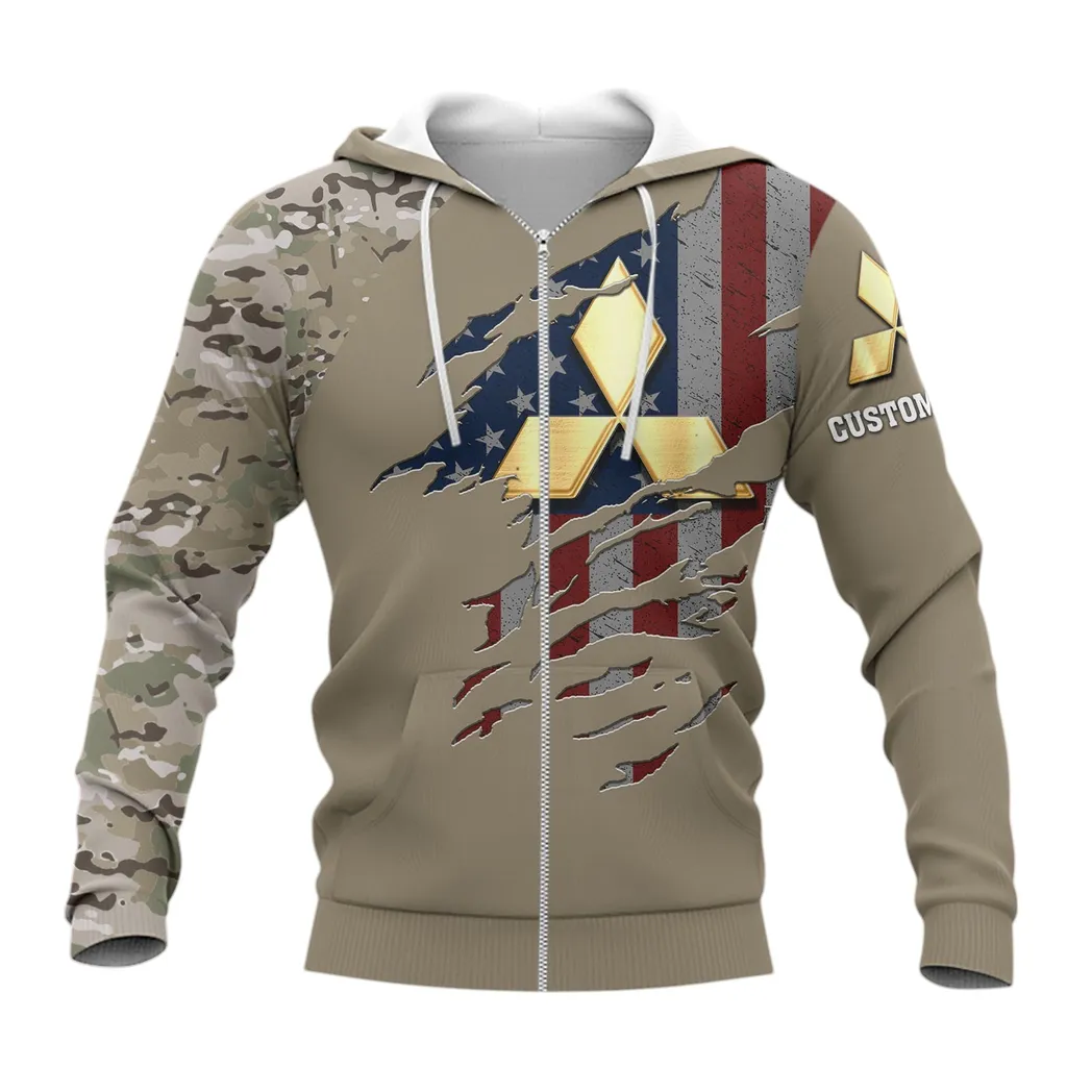 Mitsubishi Hoodie mit reißverschluss, Allover-Druck Hoodie Mitsubishi Fan CAR46021725074-3