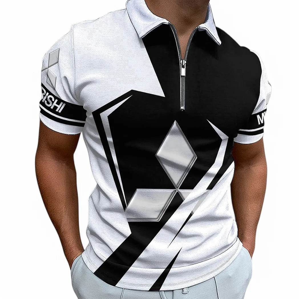mitsubishi poloshirt mit reiverschluss fr mnner geschenk fr mitsubishi fan car68022125931 kkzhy
