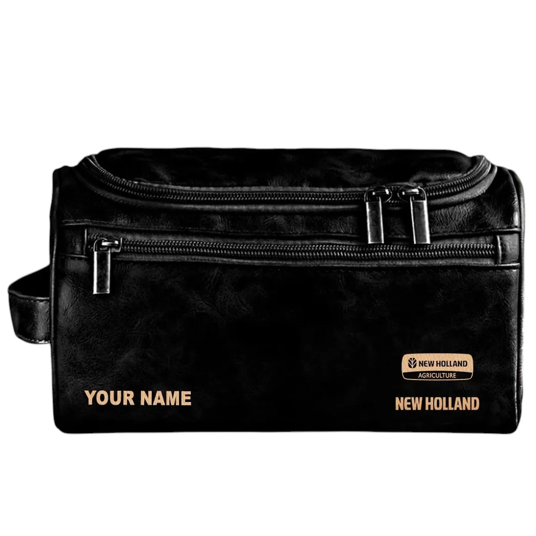 new holland ledertasche personalisierte kulturtasche schwarz car44205072509 vi26u