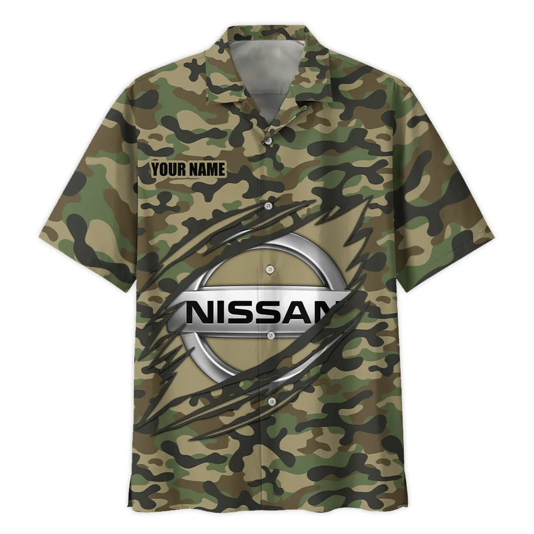 nissan hawaiihemd im camouflage stil oversized car210040825724 0f6k1