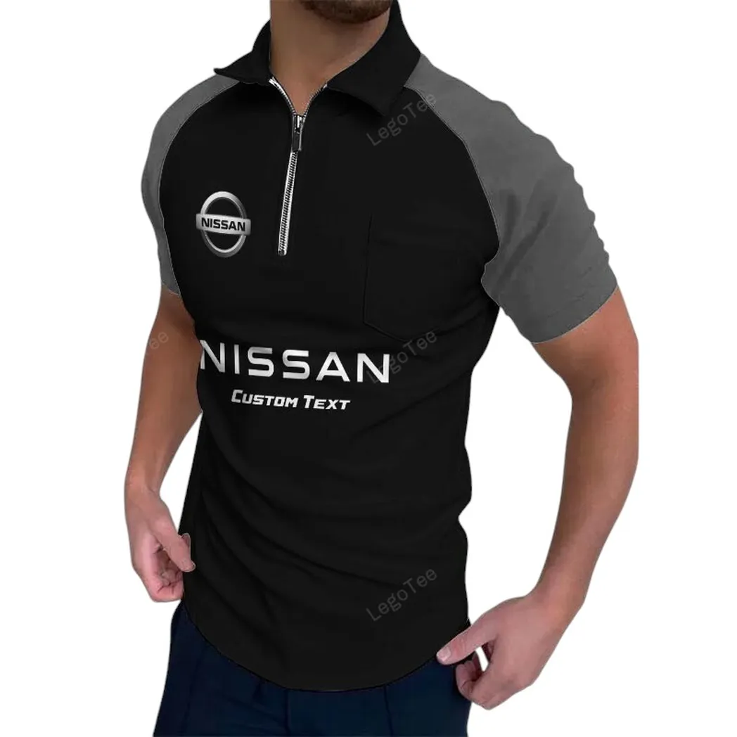 nissan poloshirt mit reiverschluss geschenk fr nissan fan gray car129021025259 4 atjoe