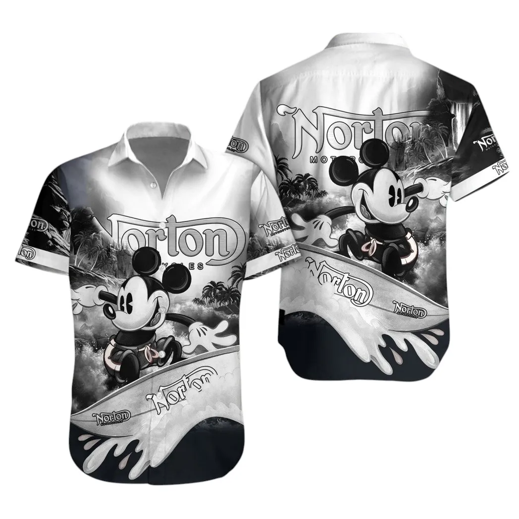 Norton Motorcycles Hawaiihemd für Männer, Hawaiian Shirt für Norton Motorcycles Fan CAR53030625088