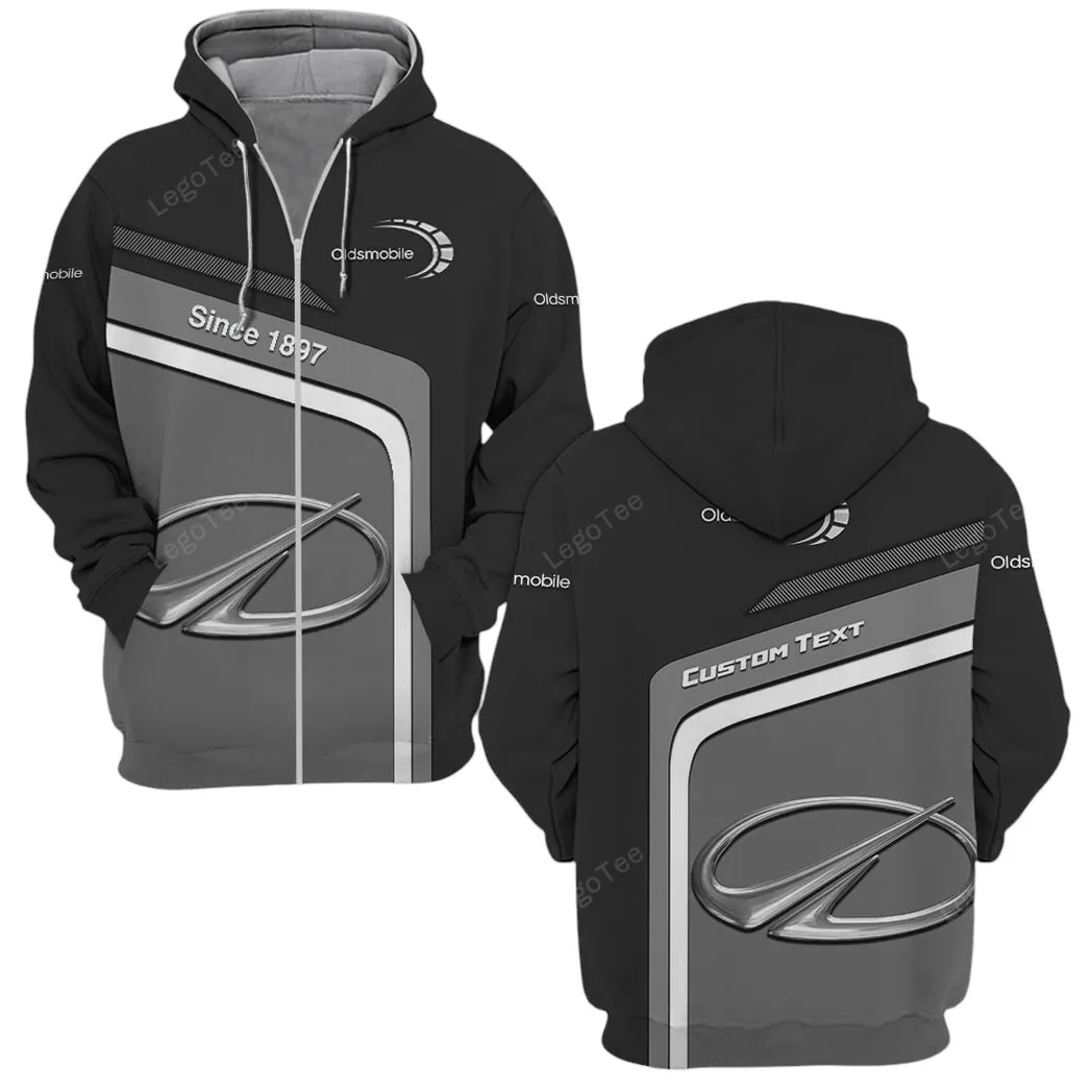 Oldsmobile Hoodie mit reißverschluss, Allover-Druck Hoodie Oldsmobile Fan CAR11103032556