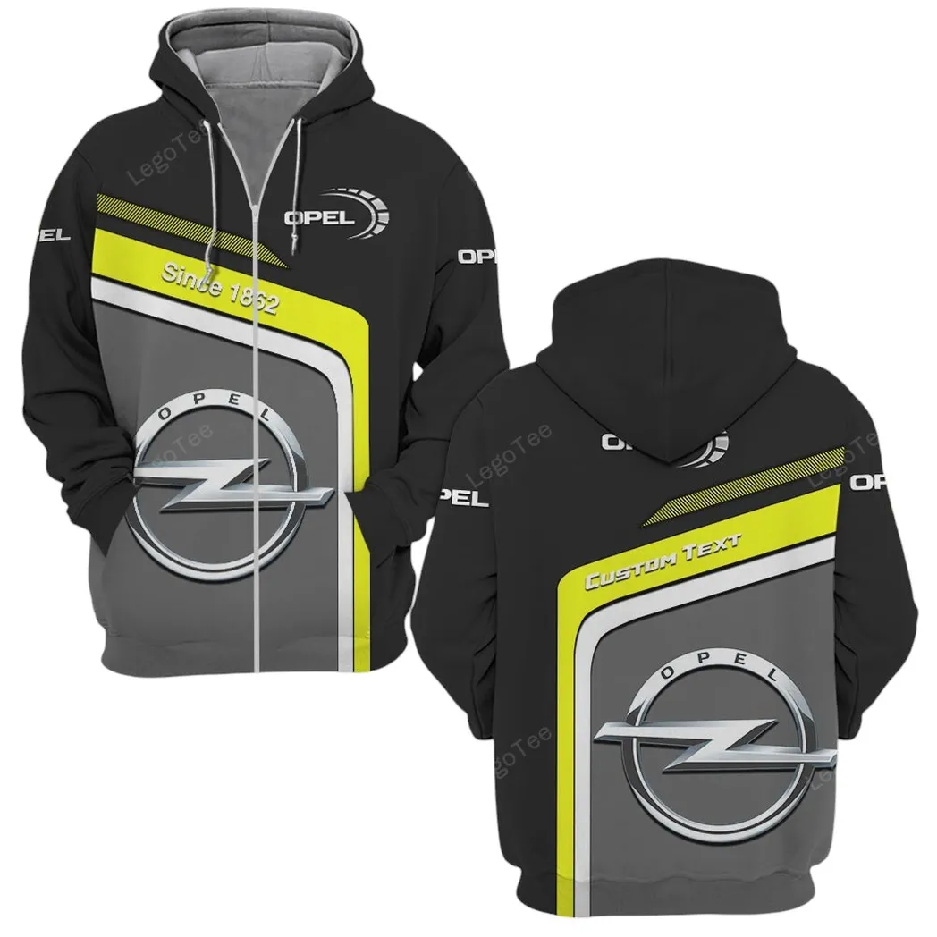 Opel Hoodie mit reißverschluss, Allover-Druck Hoodie Opel Fan CAR11103032557