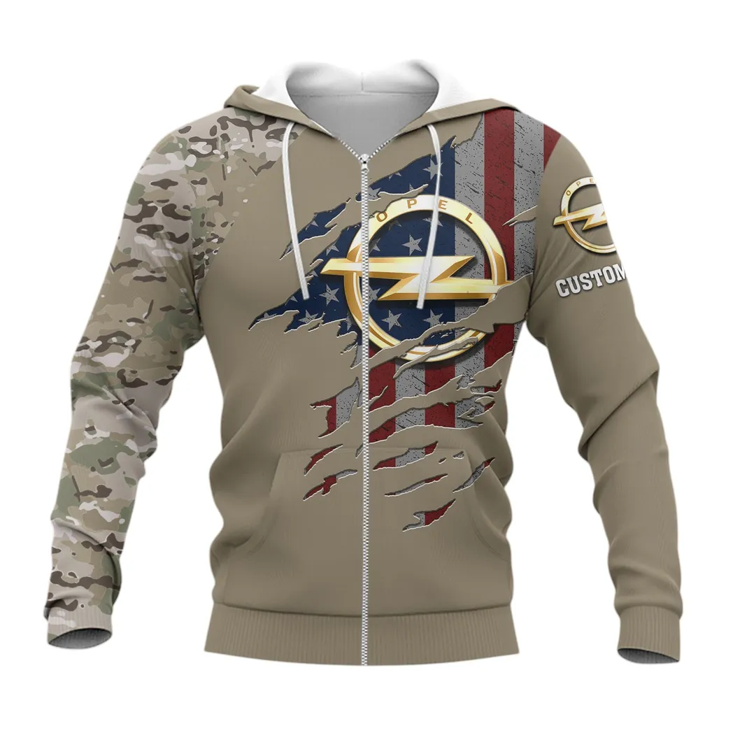 Opel Hoodie mit reißverschluss, Allover-Druck Hoodie Opel Fan CAR46021725079-3
