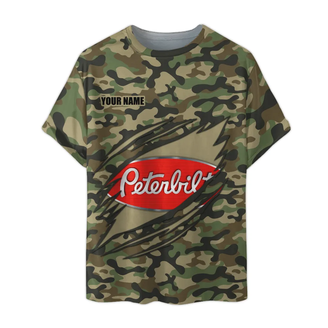 peterbilt t shirt im camouflage stil oversized hemd car210040825727 sfbzf