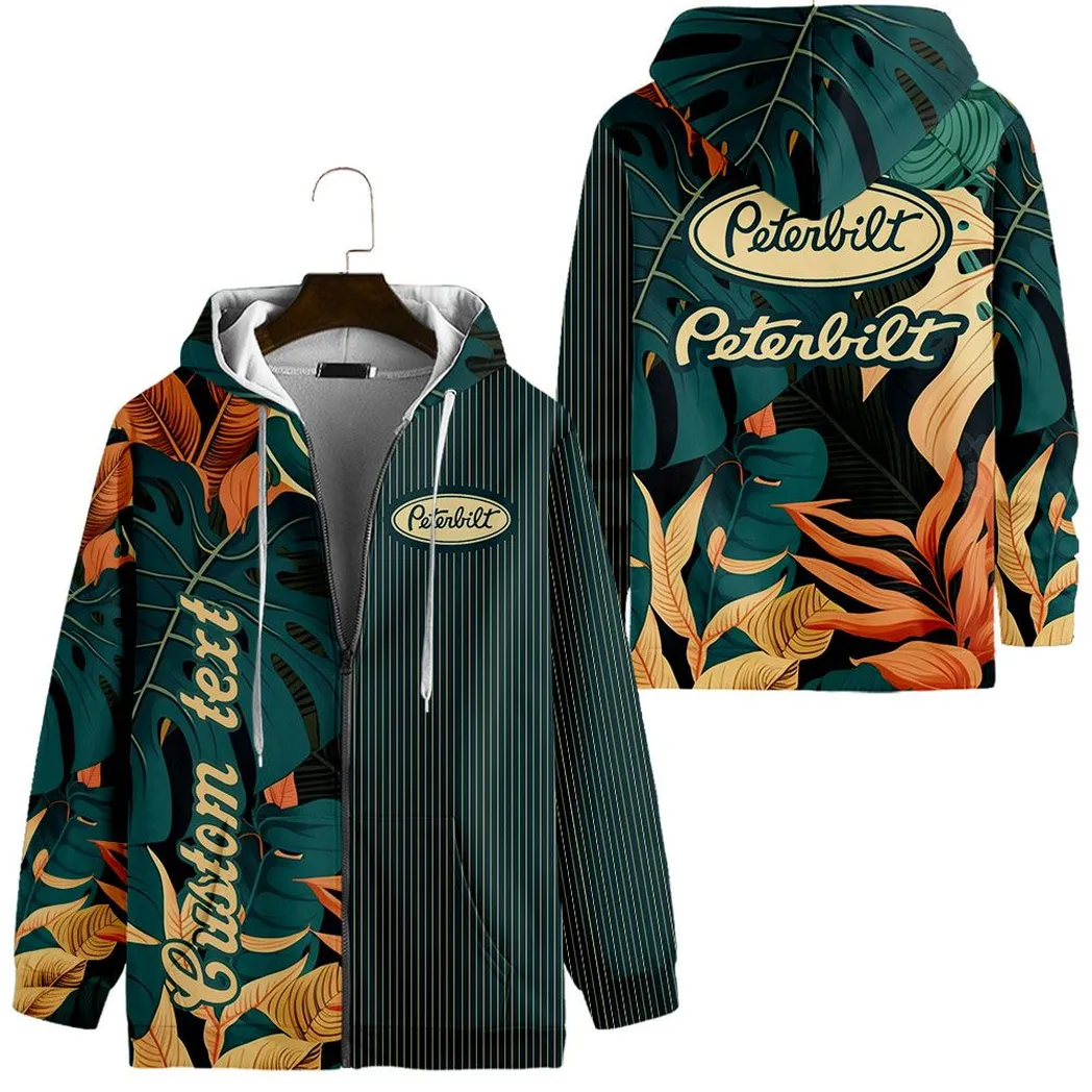 Peterbilt Vintage Hoodie mit reißverschluss, All-over-print Hoodie CAR434041725307