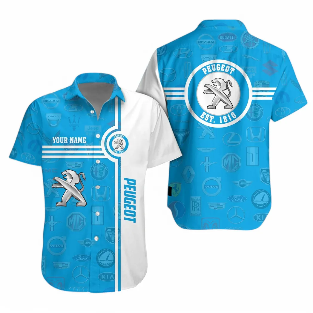 peugeot hawaiihemd fr mnner all logo geschenk fr peugeot fan car174022525014 oo9kc