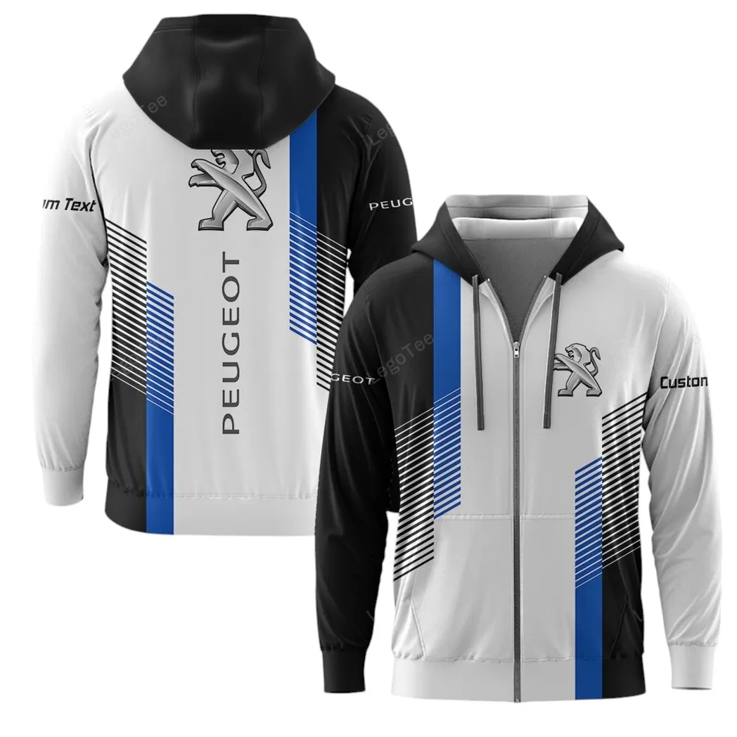 Peugeot Hoodie mit reißverschluss, Allover-Druck Hoodie Peugeot Fan CAR10703122558