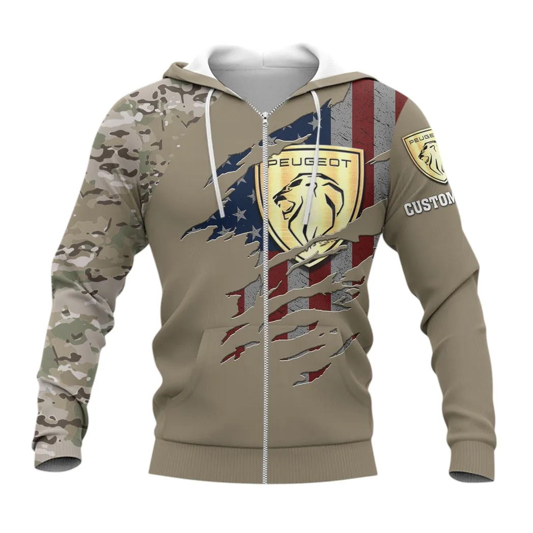 Peugeot Hoodie mit reißverschluss, Allover-Druck Hoodie Peugeot Fan CAR46021725082-3