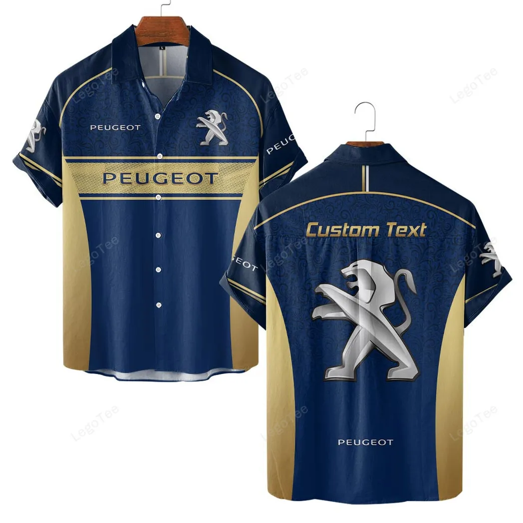 Peugeot Personalisierte Hawaiihemd für Männer, Hawaiian Shirt für Peugeot Fan CAR137021325911-3