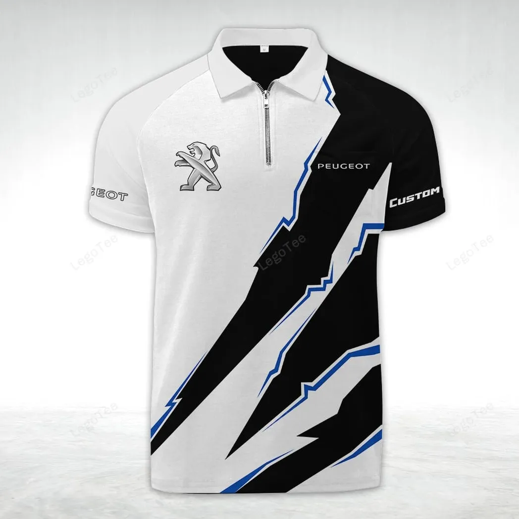 peugeot poloshirt mit reiverschluss geschenk fr peugeot fan car128021025017 86kmi