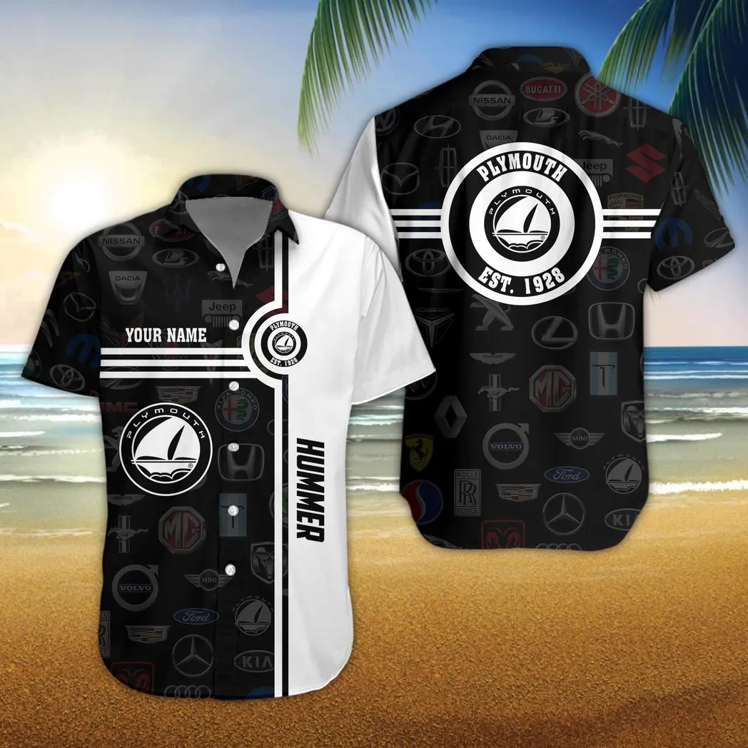 plymouth hawaiihemd fr mnner all logo geschenk fr plymouth fan car174022525020