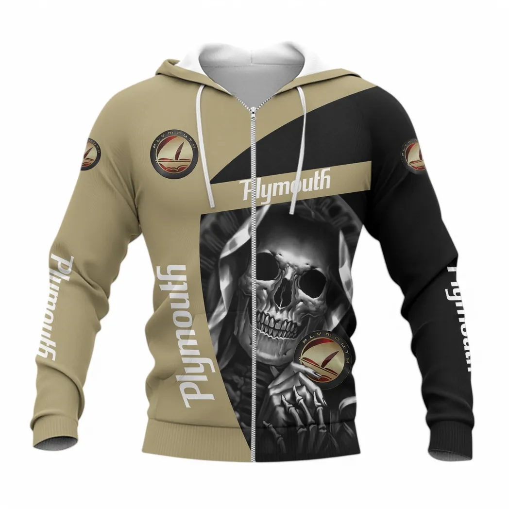 Plymouth Hoodie mit reißverschluss, Allover-Druck Hoodie Plymouth Fan CAR6702212562