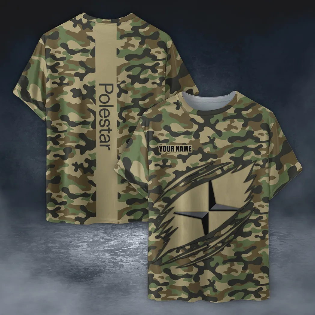 Polestar T-Shirt im Camouflage-Stil, Oversized Hemd CAR210040825729