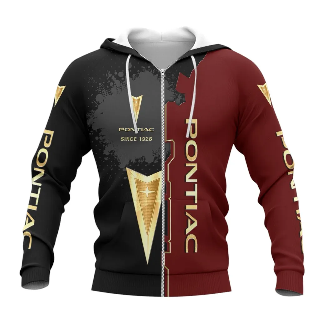 Pontiac Hoodie mit reißverschluss, Allover-Druck Hoodie Pontiac Fan CAR44021725075-3