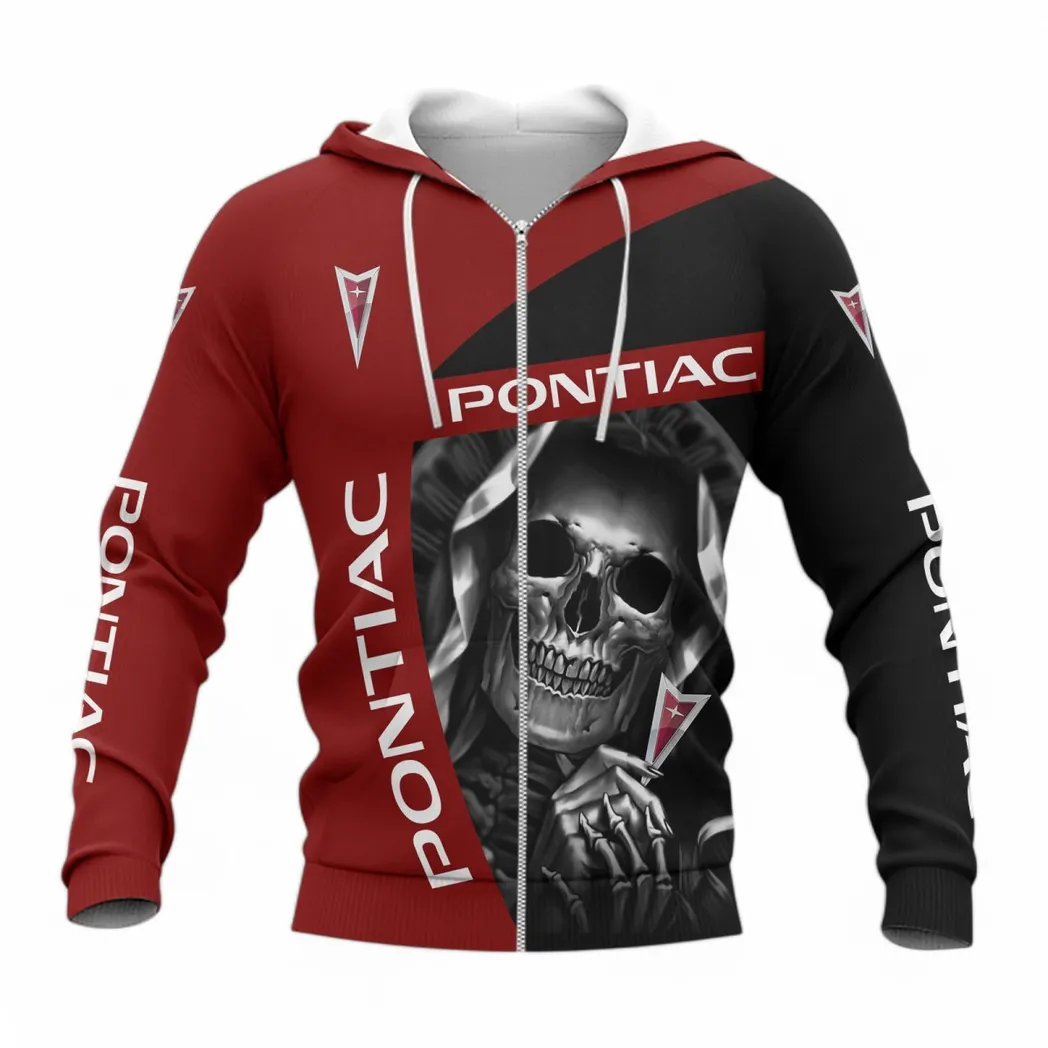 Pontiac Hoodie mit reißverschluss, Allover-Druck Hoodie Pontiac Fan CAR6702212574