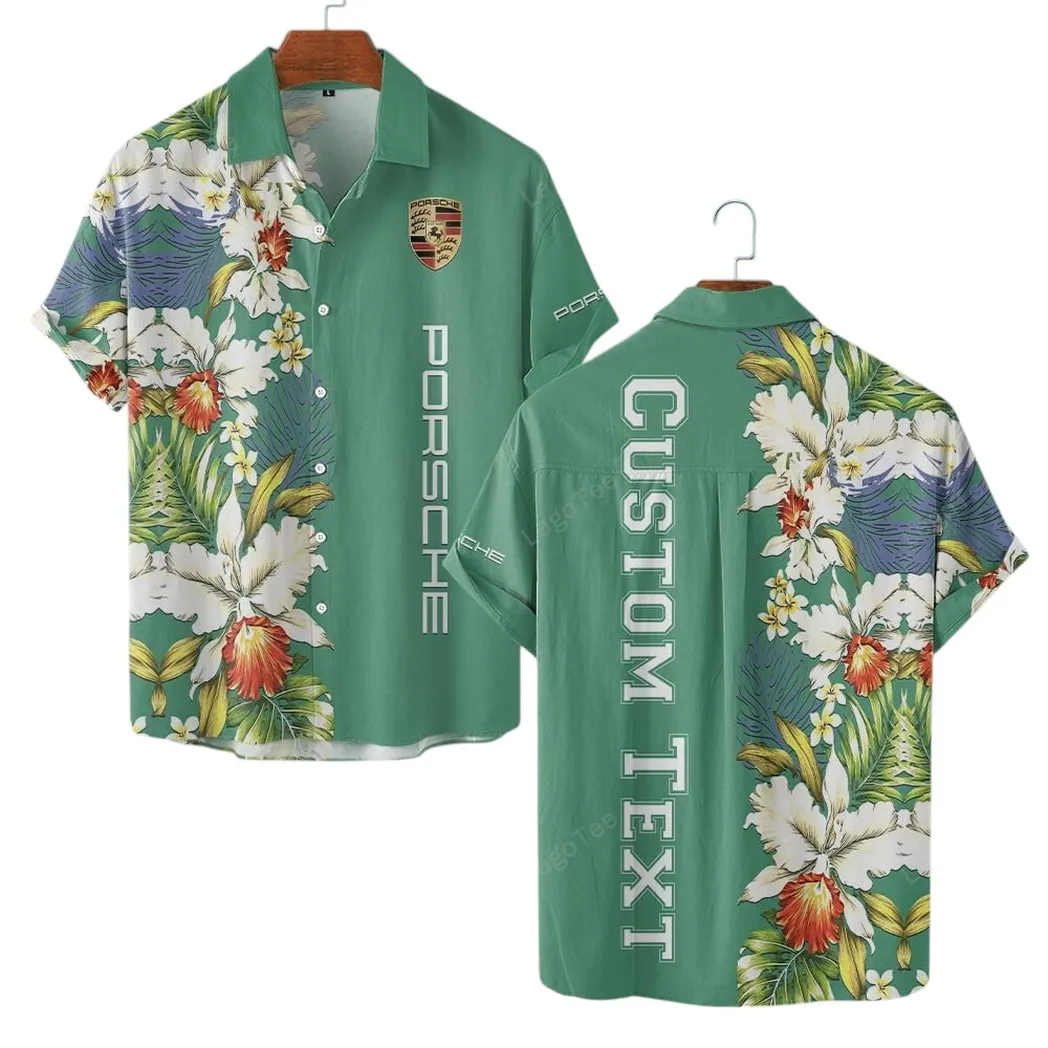 Porsche Hawaiihemd für Männer, Hawaiian Shirt für Porsche Fan CAR1230304010 - Green