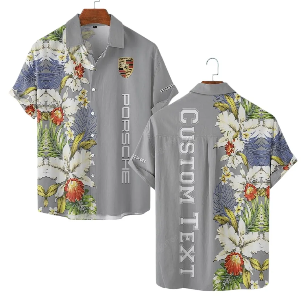 Porsche Hawaiihemd für Männer, Hawaiian Shirt für Porsche Fan CAR1230304010 - Grey