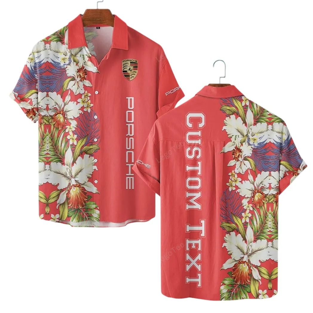 Porsche Hawaiihemd für Männer, Hawaiian Shirt für Porsche Fan CAR1230304010 - Red