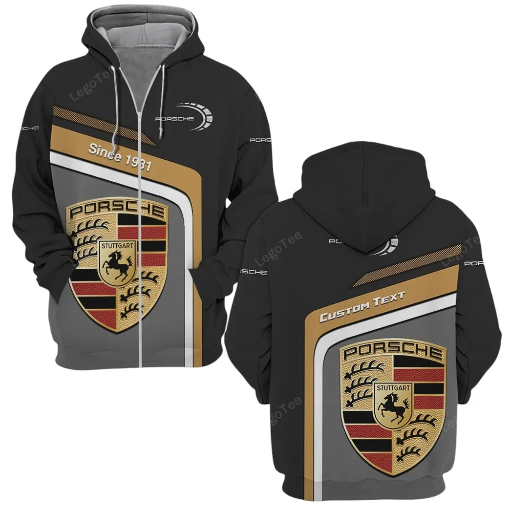 Porsche Hoodie mit reißverschluss, Allover-Druck Hoodie Porsche Fan CAR11103032561