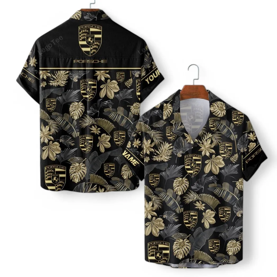 Porsche Personalisierte Hawaiihemd für Männer, Hawaiian Shirt für Porsche Fan CAR139021125140-2