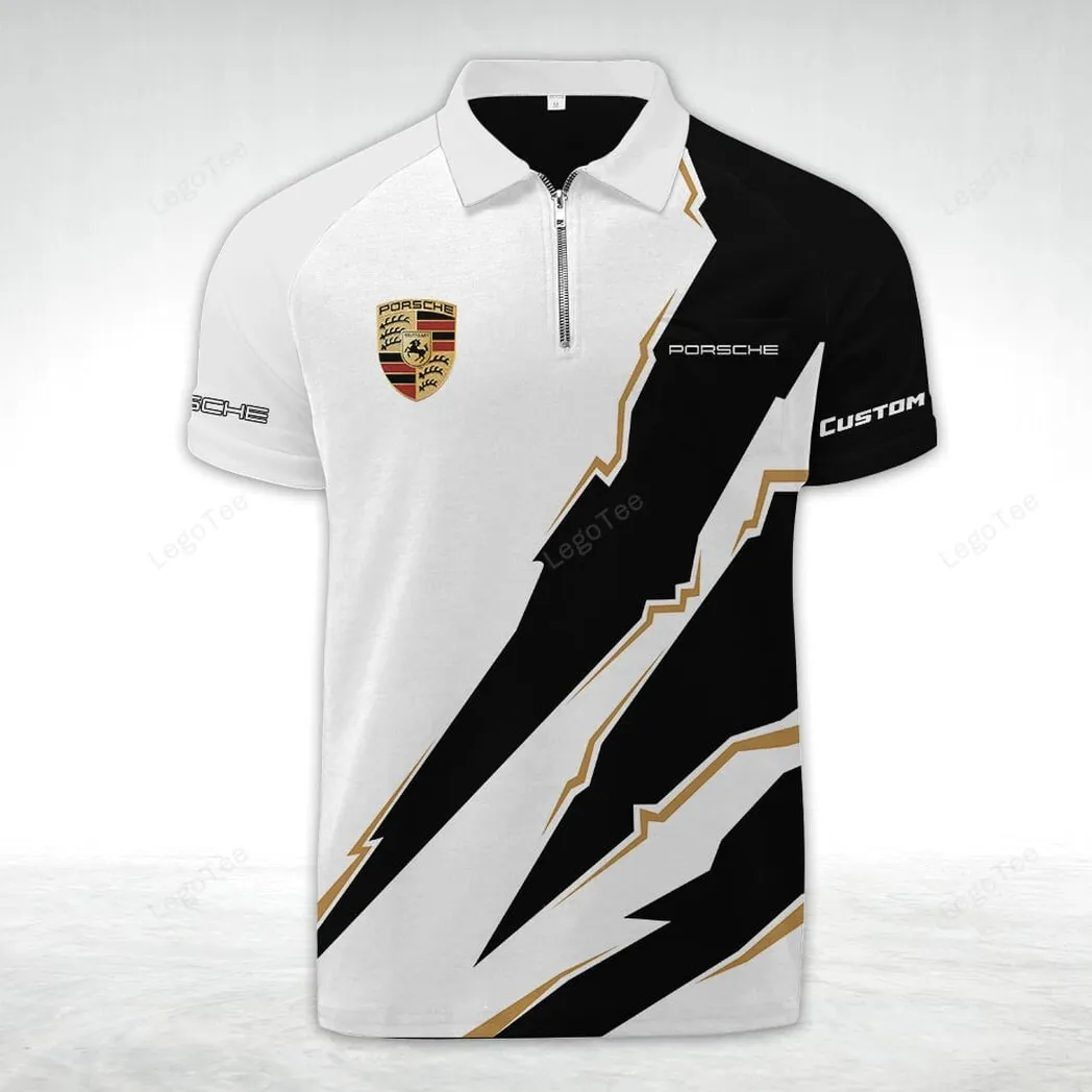 porsche poloshirt mit reiverschluss geschenk fr porsche fan car128021025003 t4t2q
