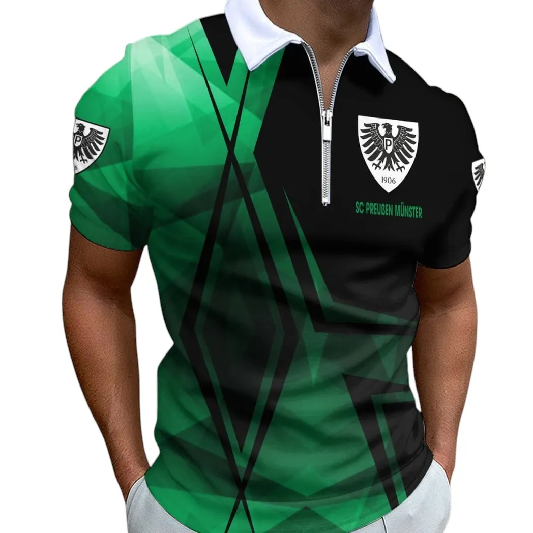 preuen mnster poloshirt mit reiverschluss fr mnner geschenk fr preuen mnster bde59052825808 r5n9e