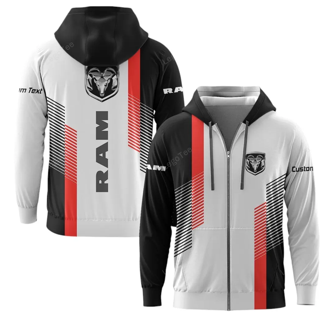 Ram Truck Hoodie mit reißverschluss, Allover-Druck Hoodie Ram Truck Fan CAR10703122562