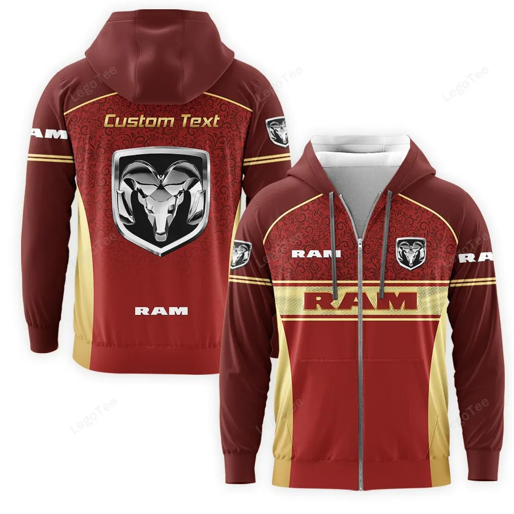Ram Truck Hoodie mit reißverschluss, Allover-Druck Hoodie Ram Truck Fan CAR137021325915-6