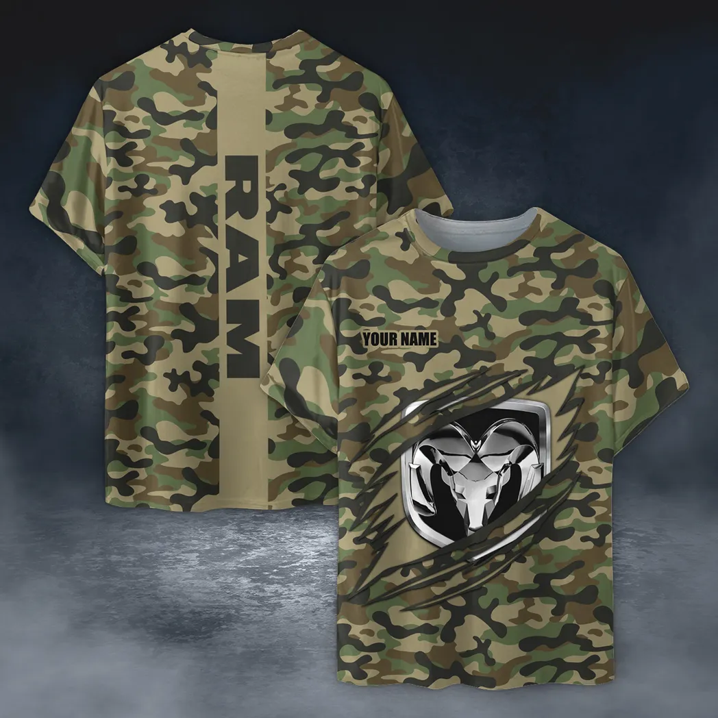 ram truck t shirt im camouflage stil oversized hemd car210040825731 od2zg
