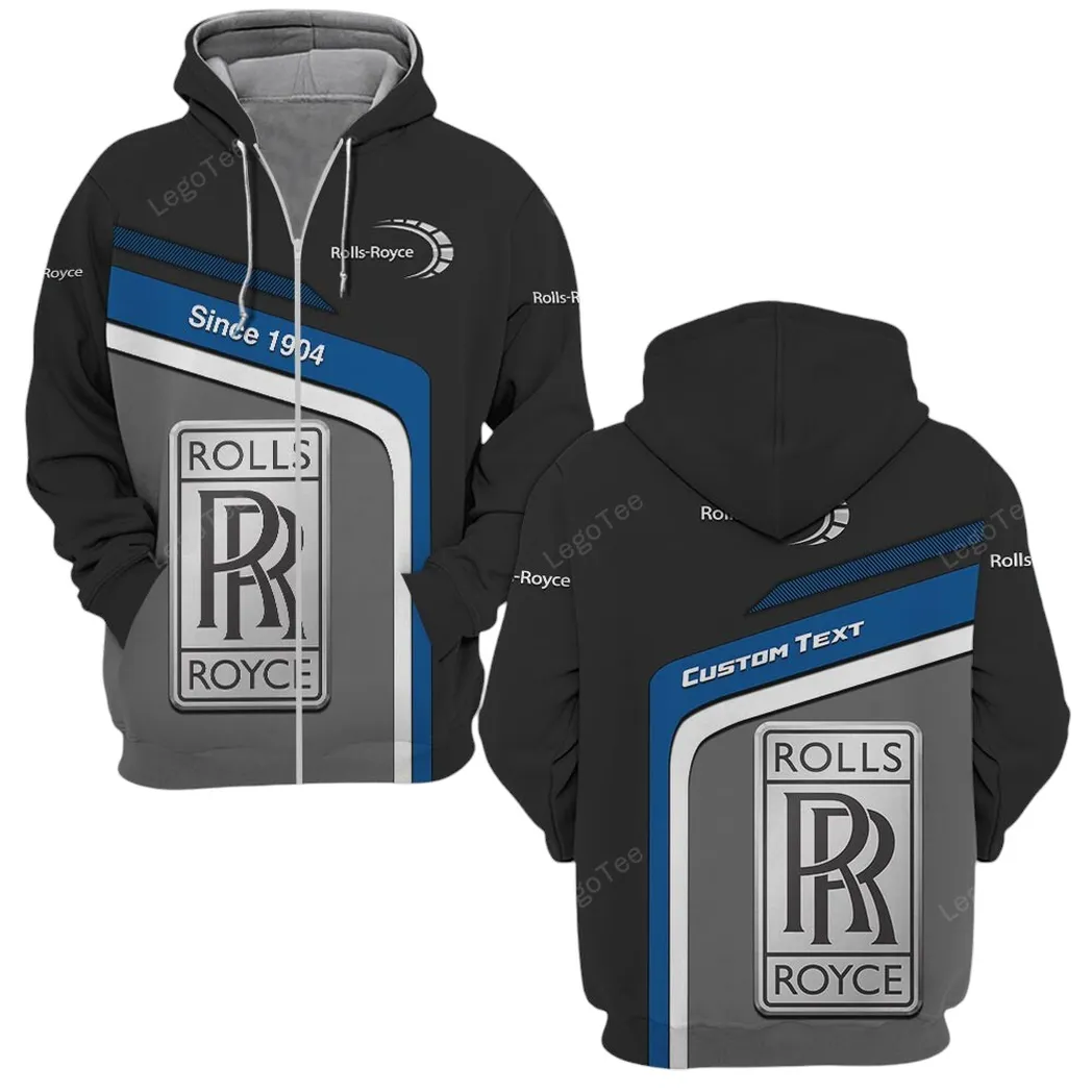 Rolls Royce Hoodie mit reißverschluss, Allover-Druck Hoodie Rolls Royce Fan CAR11103032564