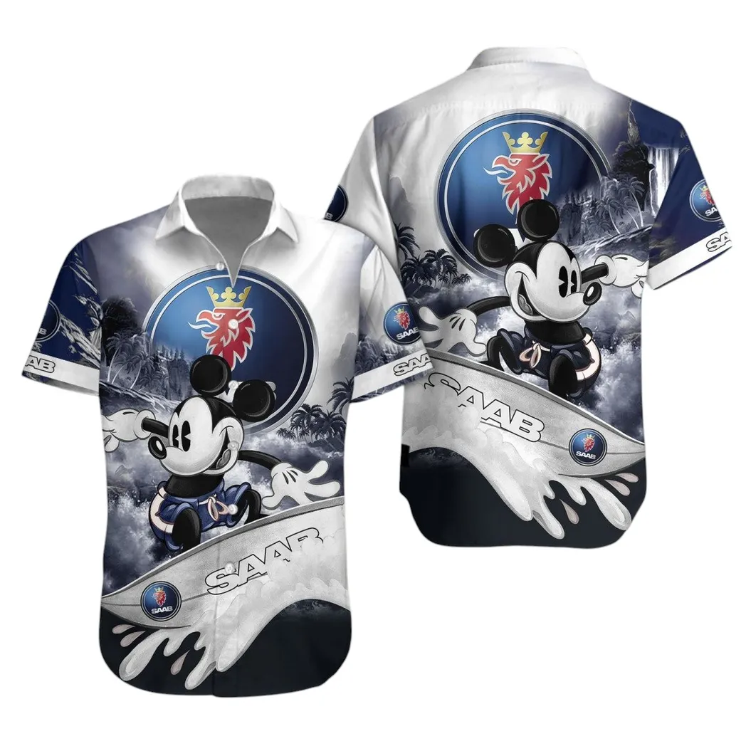 saab automobile hawaiihemd fr mnner hawaiian shirt fr saab automobile fan car53030625102 1yb1g