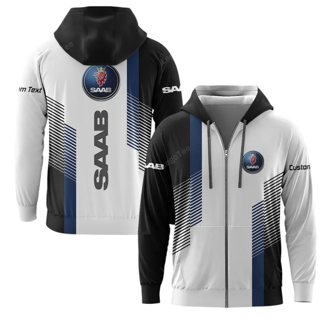SAAB Hoodie mit reißverschluss, Allover-Druck Hoodie SAAB Fan CAR10703122565