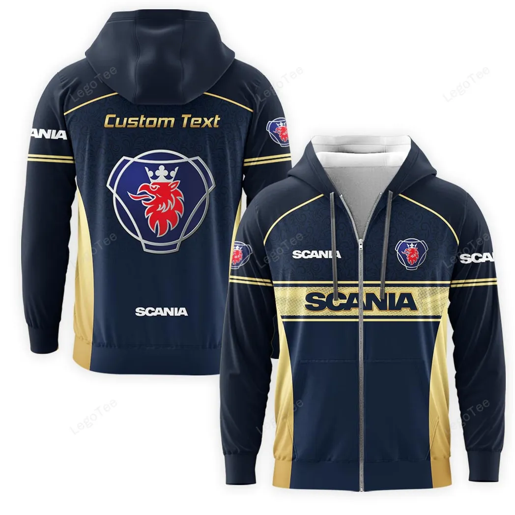 Scania Hoodie mit reißverschluss, Allover-Druck Hoodie Scania Fan CAR137021325936-6