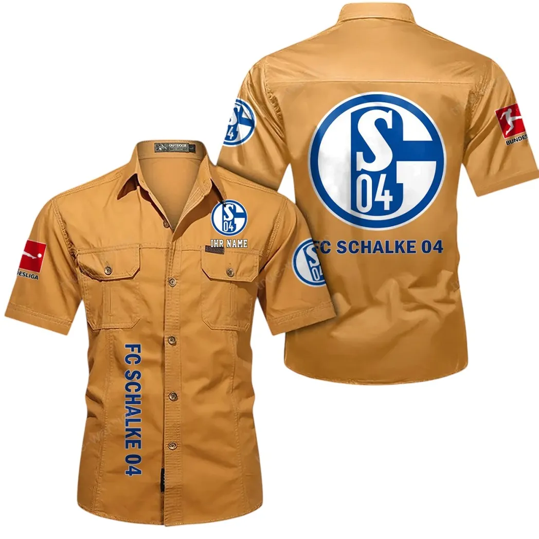 schalke 04 hemd mit kurzen rmeln all over print kurzarmhemd bde11052625240 gelb orange