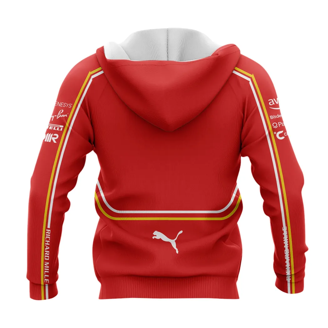 scuderia ferrari hoodie mit reiverschluss all over print hoodie scuderia ferrari car41304142500