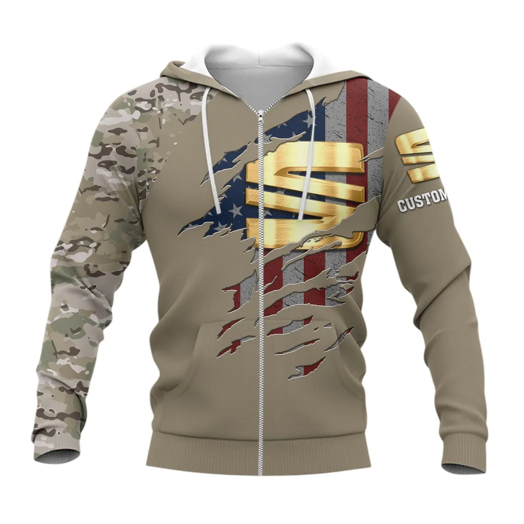 Seat Hoodie mit reißverschluss, Allover-Druck Hoodie Seat Fan CAR46021725095-3