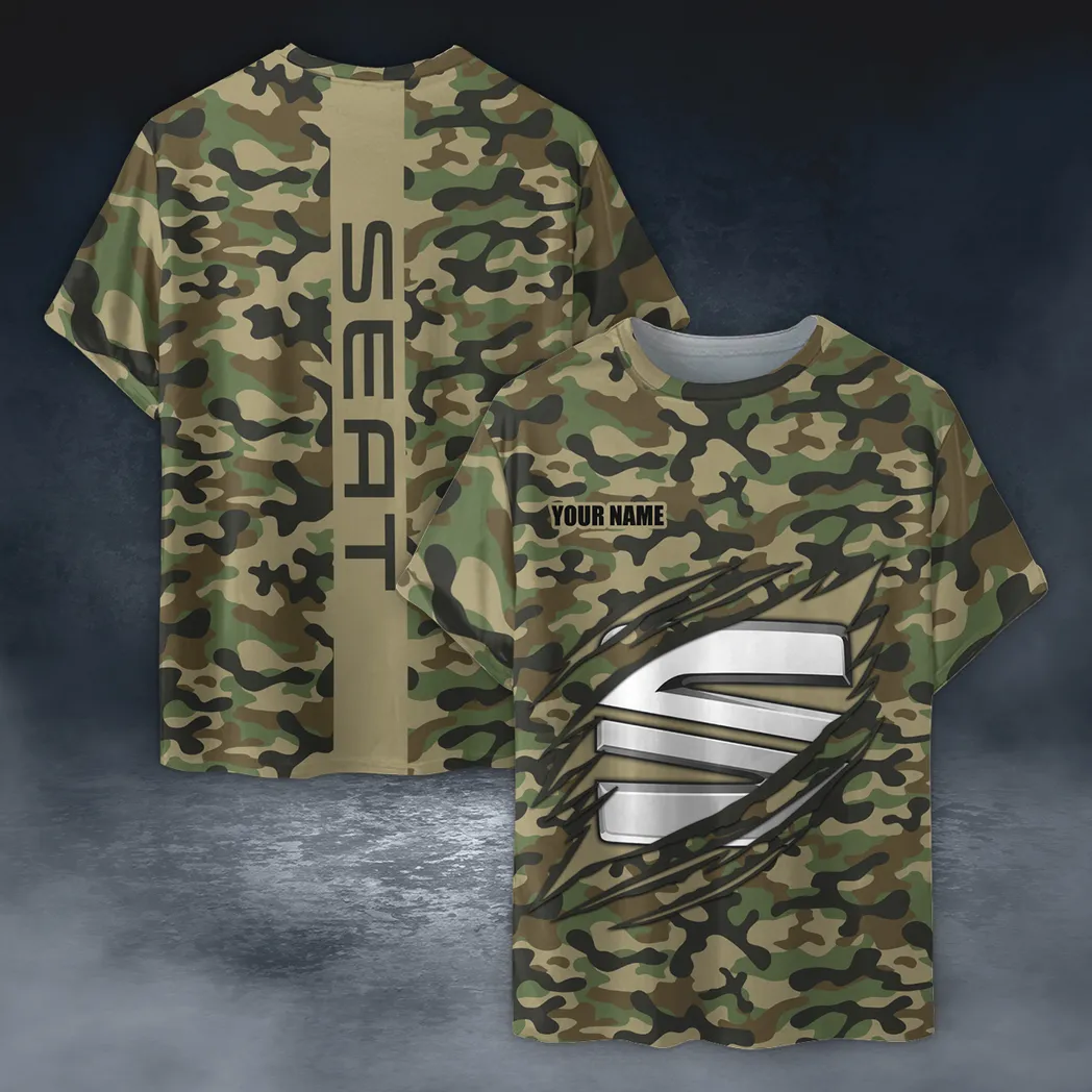 seat t shirt im camouflage stil oversized hemd car210040825734 3jim7